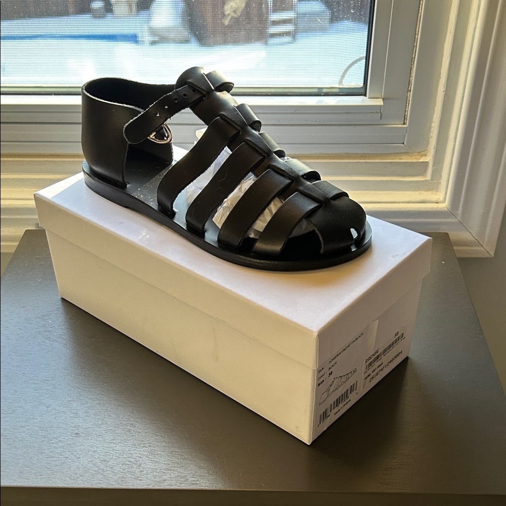 Ancient Greek Sandals Black - Picture 5 of 9